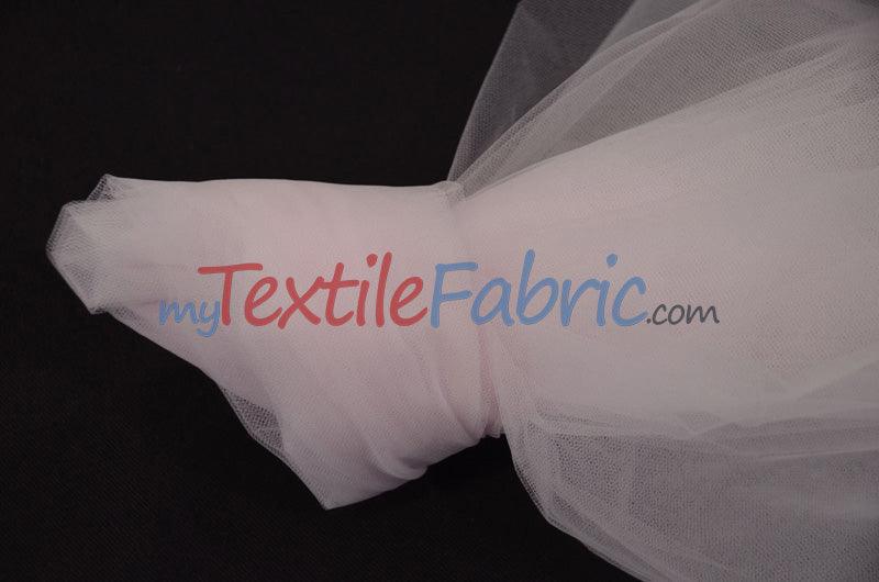 Bridal Tulle Illusion Nylon Tulle Fabric - Sheer Soft Bridal Veil, 108" Width (50 Yard Bolt)
