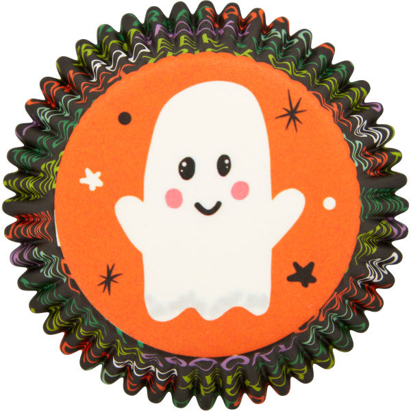 Wilton Whimsical Ghost Standard Halloween Cupcake Liners, 75-Count