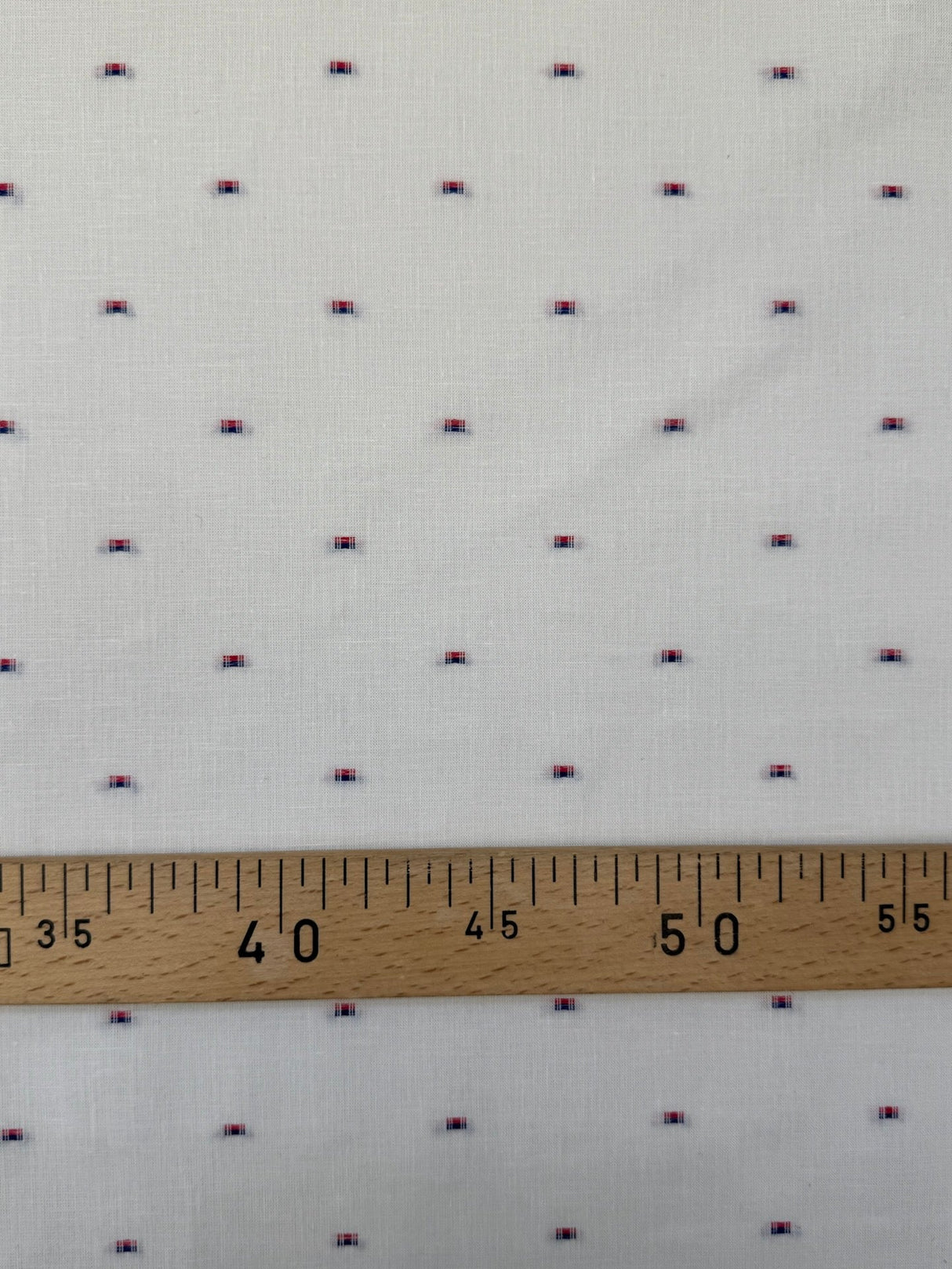 Cotton Linen Fil Coupé White Geometric