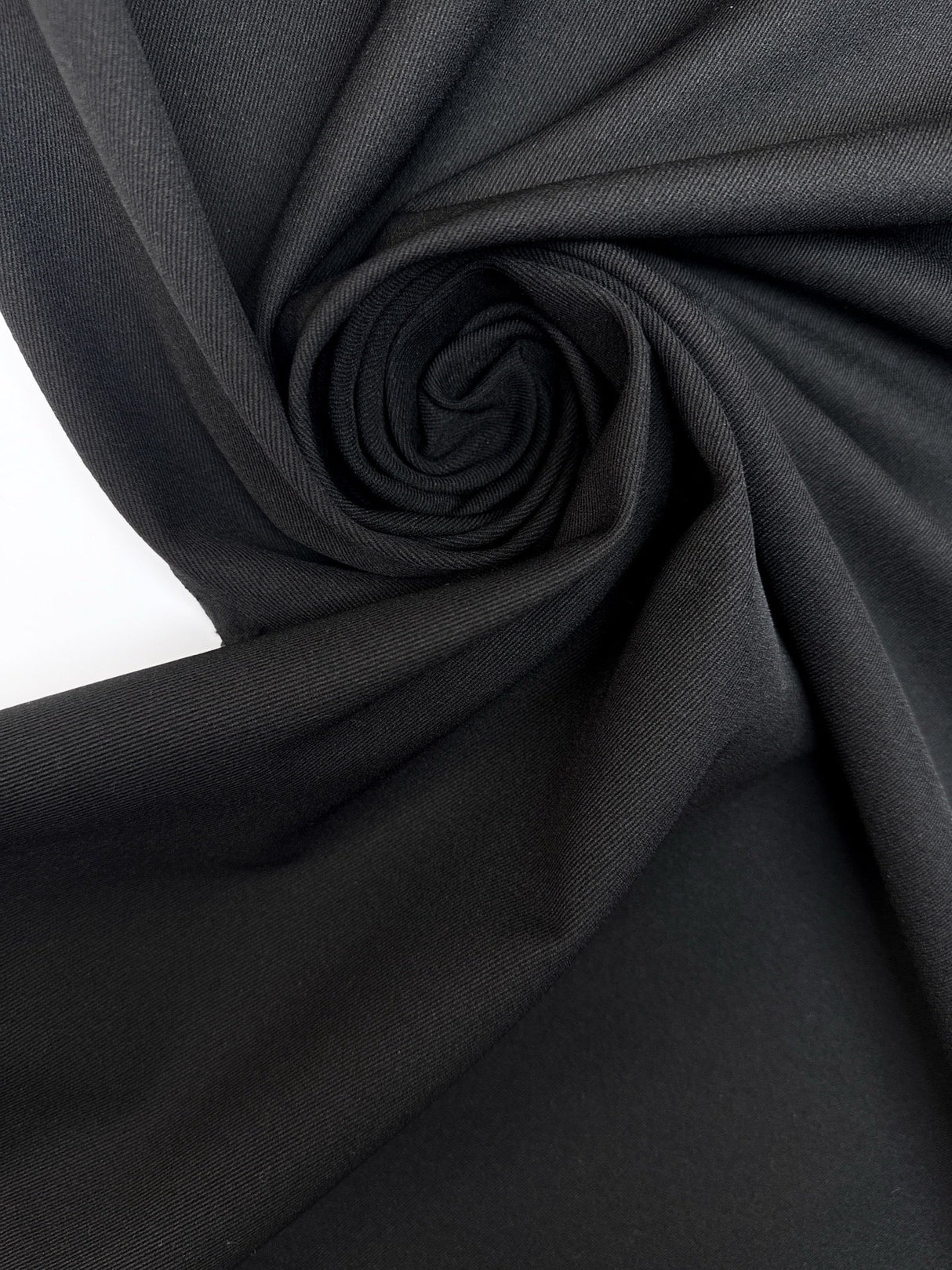 Black Polyamide Viscose Elastane Twill