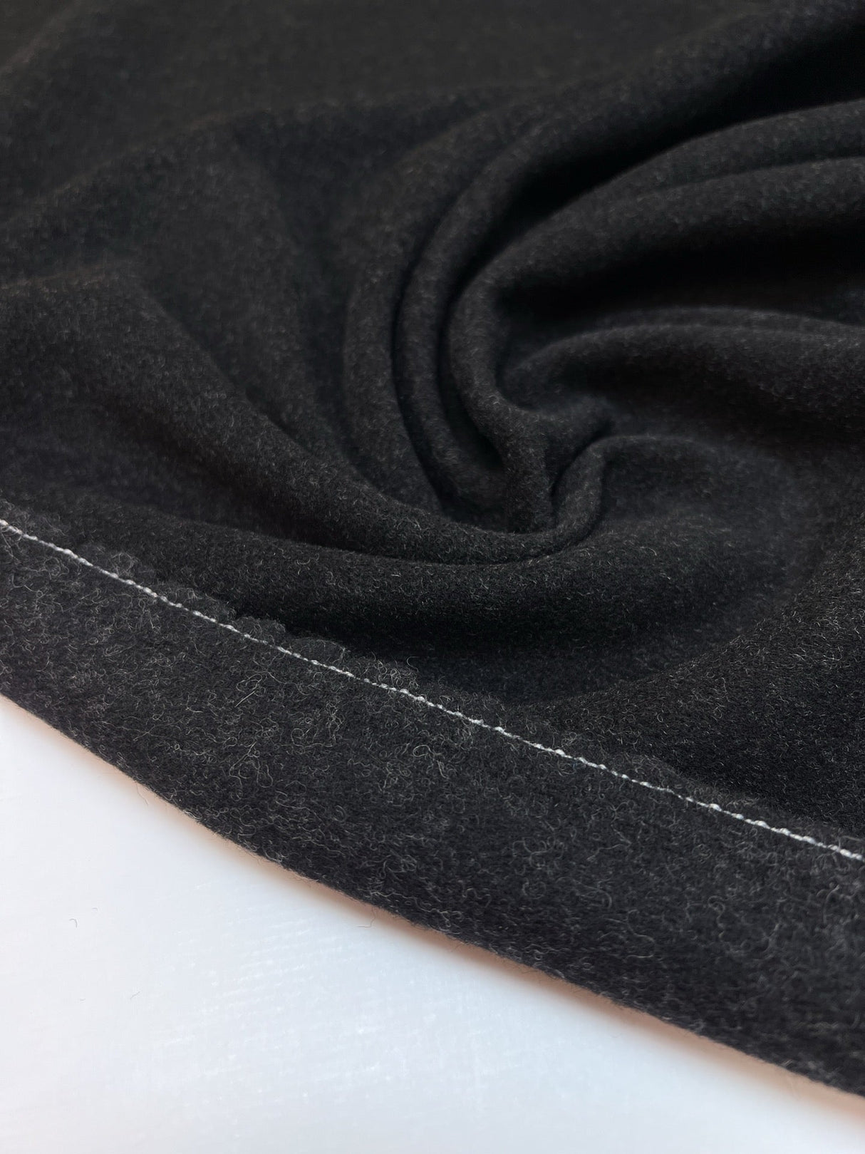 Wool Tweed Melange Gray Black
