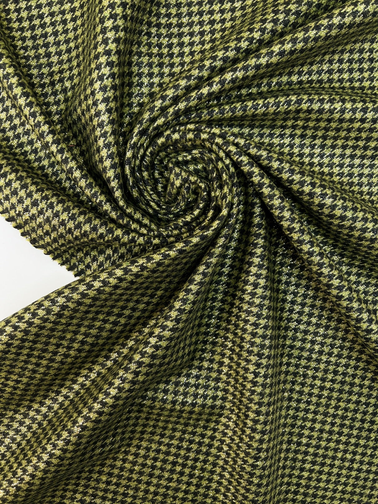 Wool Houndstooth Tweed Suit Fabric