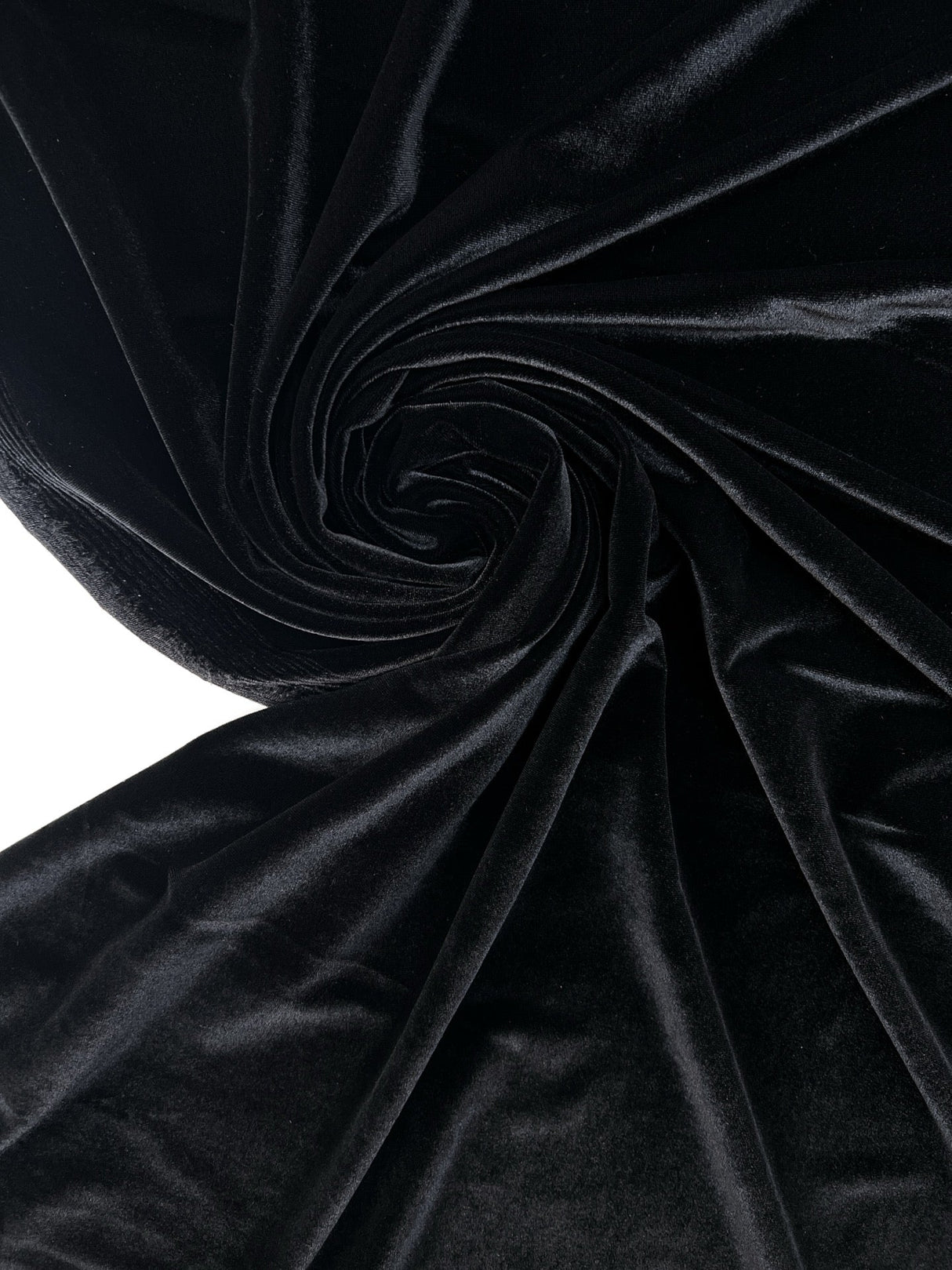 Black Velour Knitted Fabric