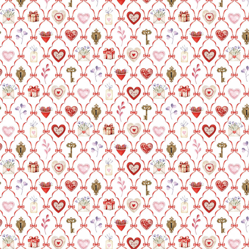 Cuddle Fabric Digital Multi Key To My Heart 58"-60"