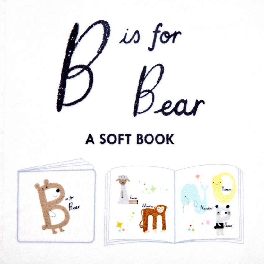 Cuddle Fabric Digital Panel B Is For Bear