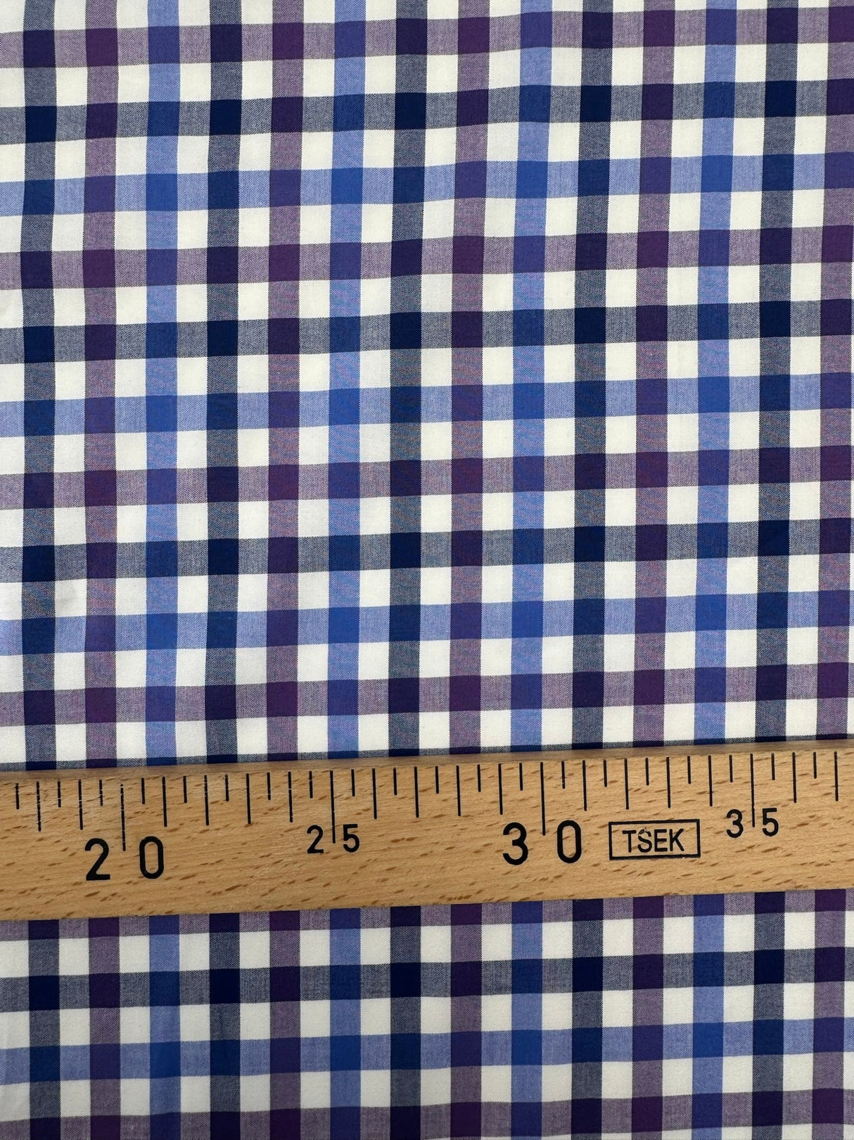 Cotton Poplin Blue Checked