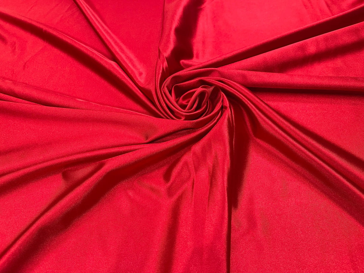 Deluxe Heavy Shiny Polyester Spandex Fabric - 58" Width, Shiny Finish (1 Yard)