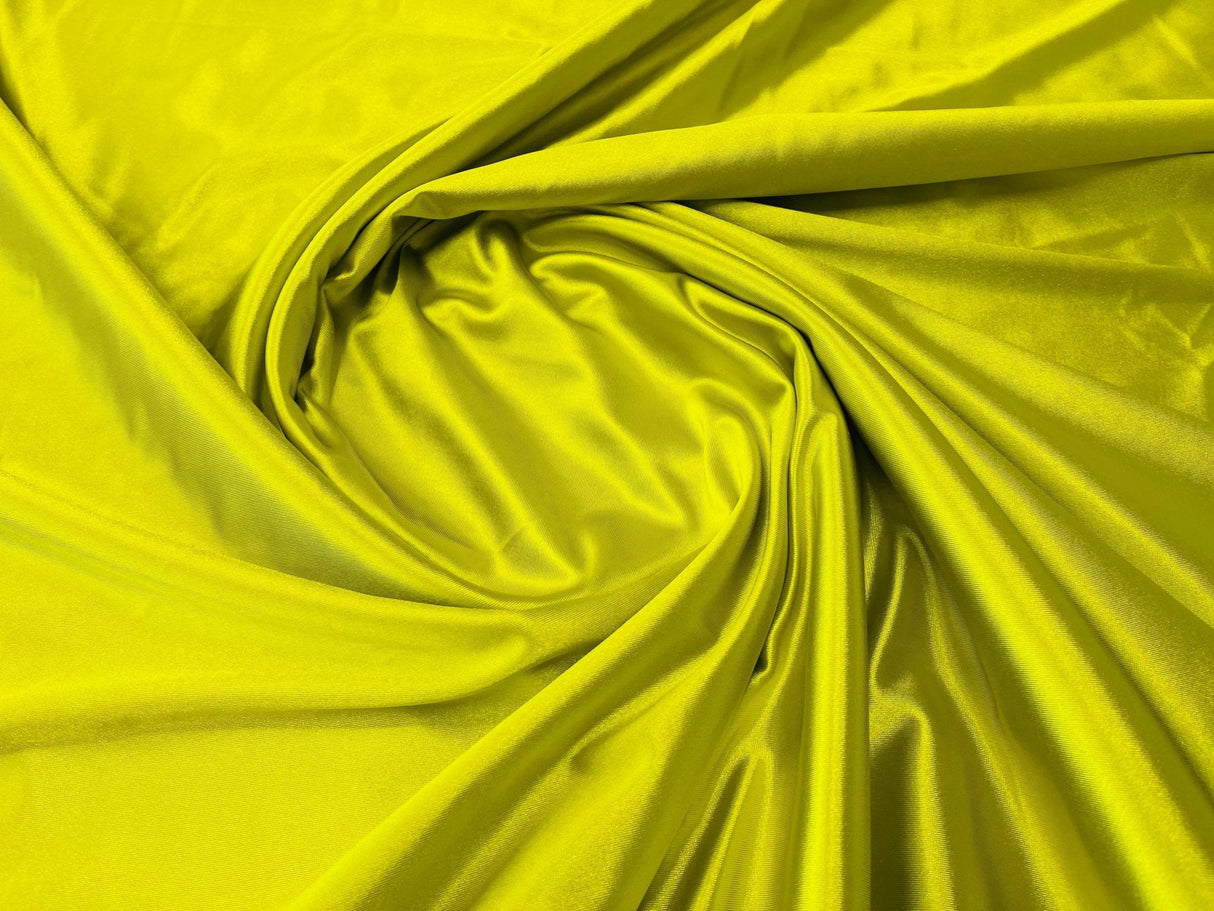 Deluxe Heavy Shiny Polyester Spandex Fabric - 58" Width, Shiny Finish (1 Yard)