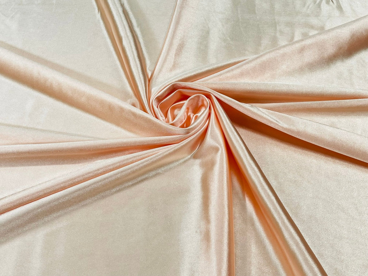 Deluxe Heavy Shiny Polyester Spandex Fabric - 58" Width, Shiny Finish (1 Yard)