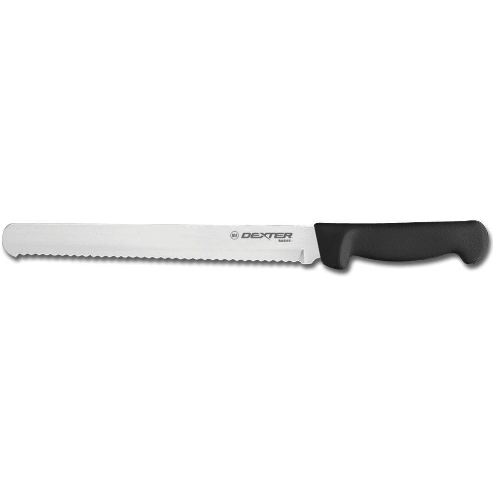Dexter-Russell Black 12" Scalloped Slicer