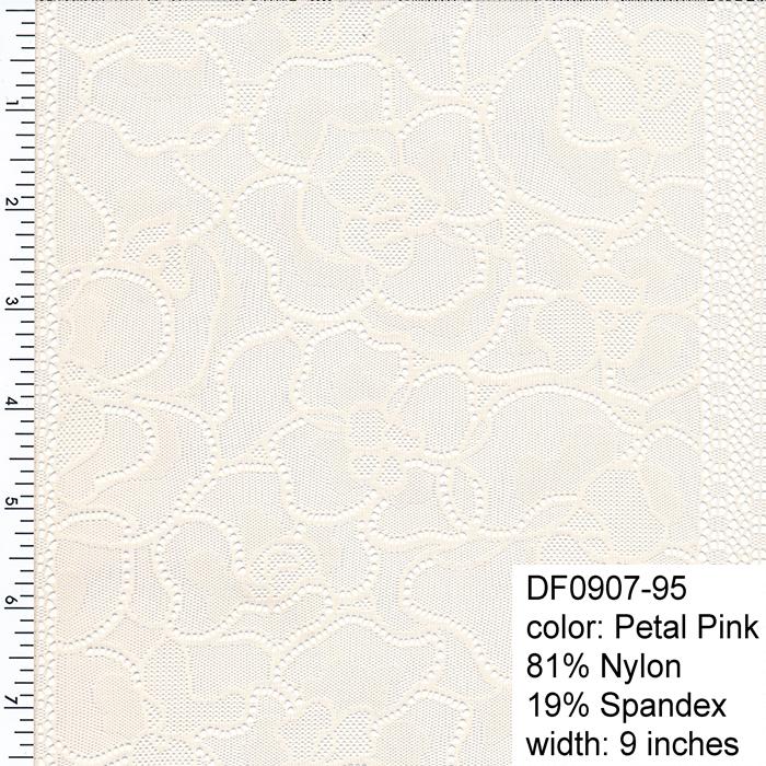 Lace Trim Nylon Spandex Pink
