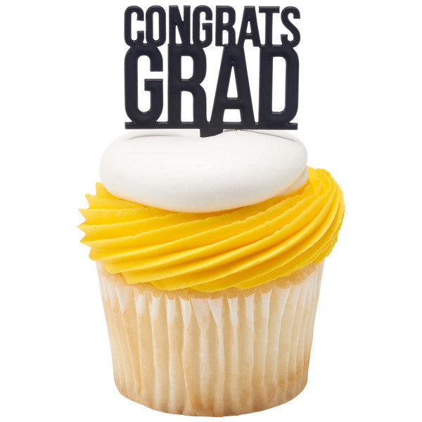 Graduation Icon Congrats Grad Cupcake Cake Pics - set of 144