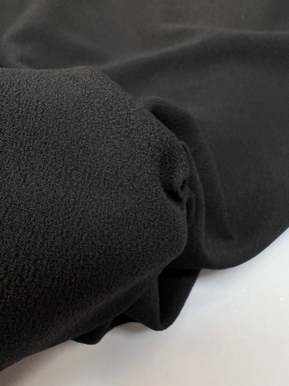 Black Polyamide Crepe Fabric