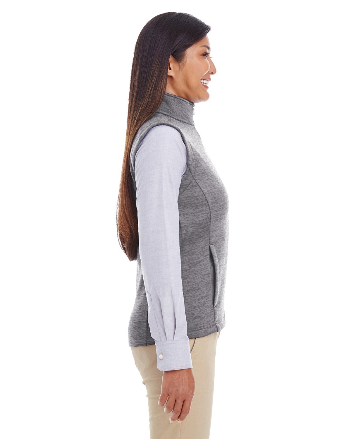 Ladies' Newbury Mélange Fleece Vest