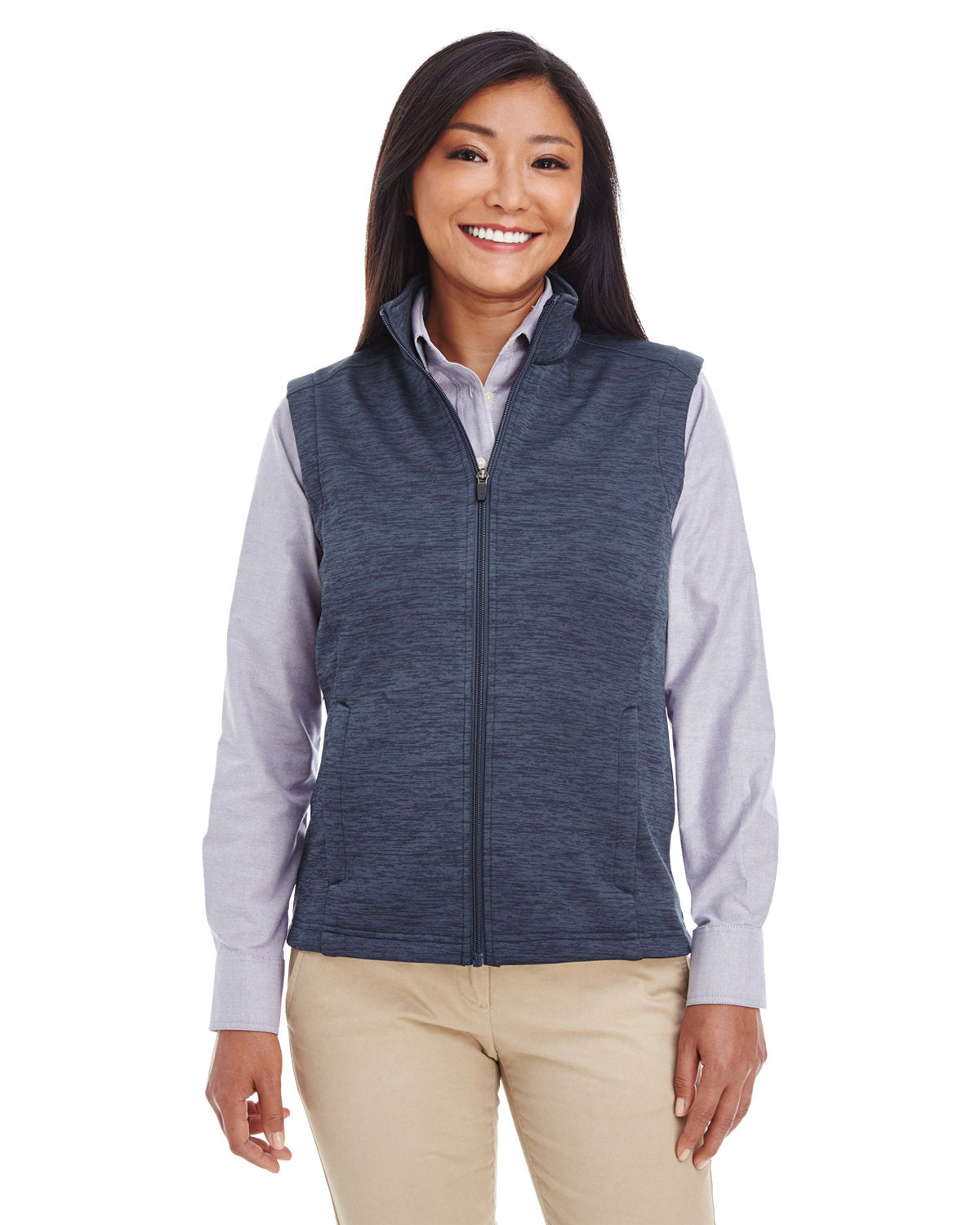 Ladies' Newbury Mélange Fleece Vest