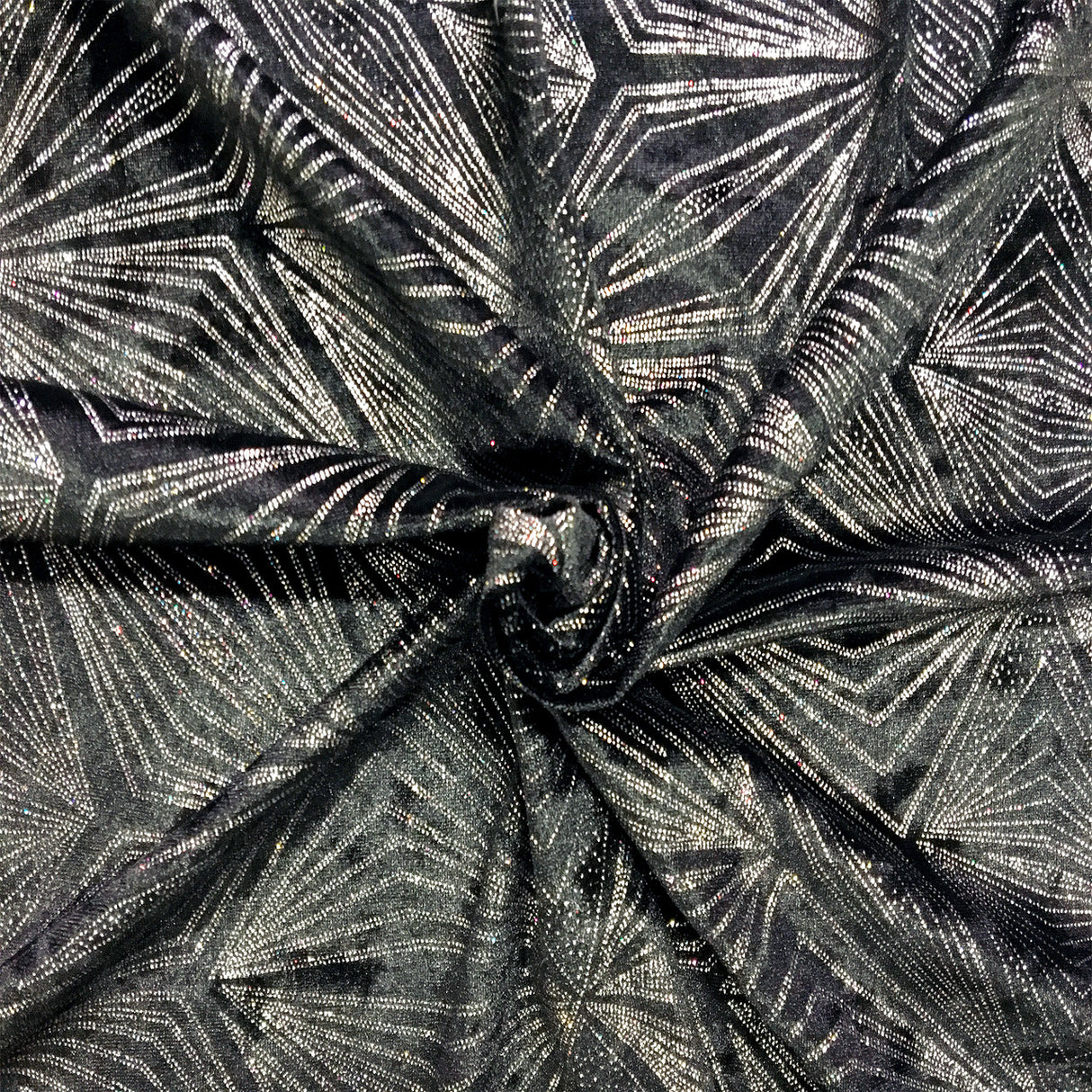 Stretch Velvet Fabric - Diagonal Glittery Design, Plum And Black, 58/60" Width