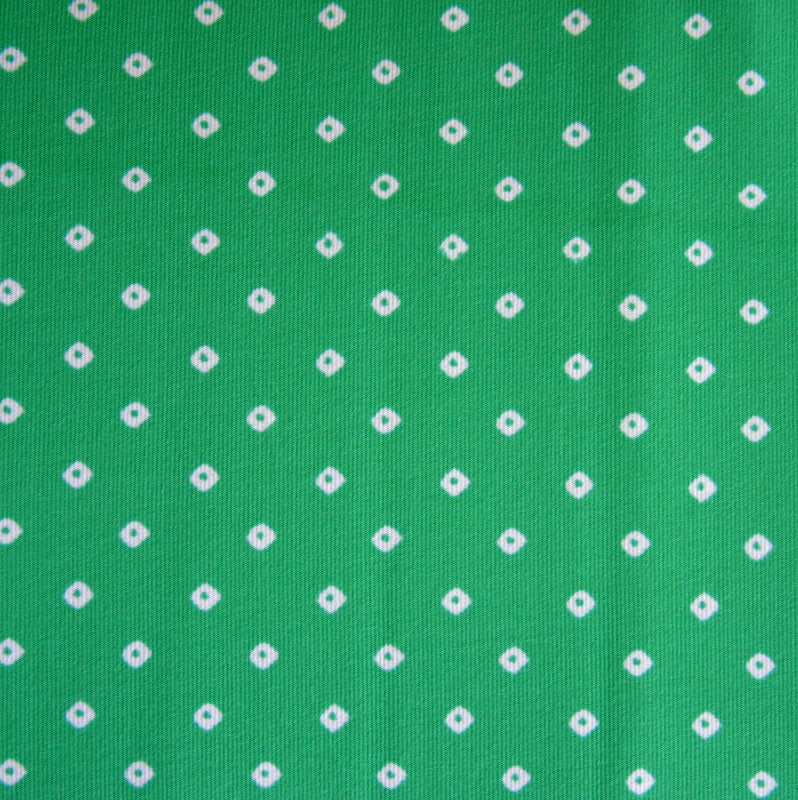 Swim Knit Tiny White Diamonds Bright Green