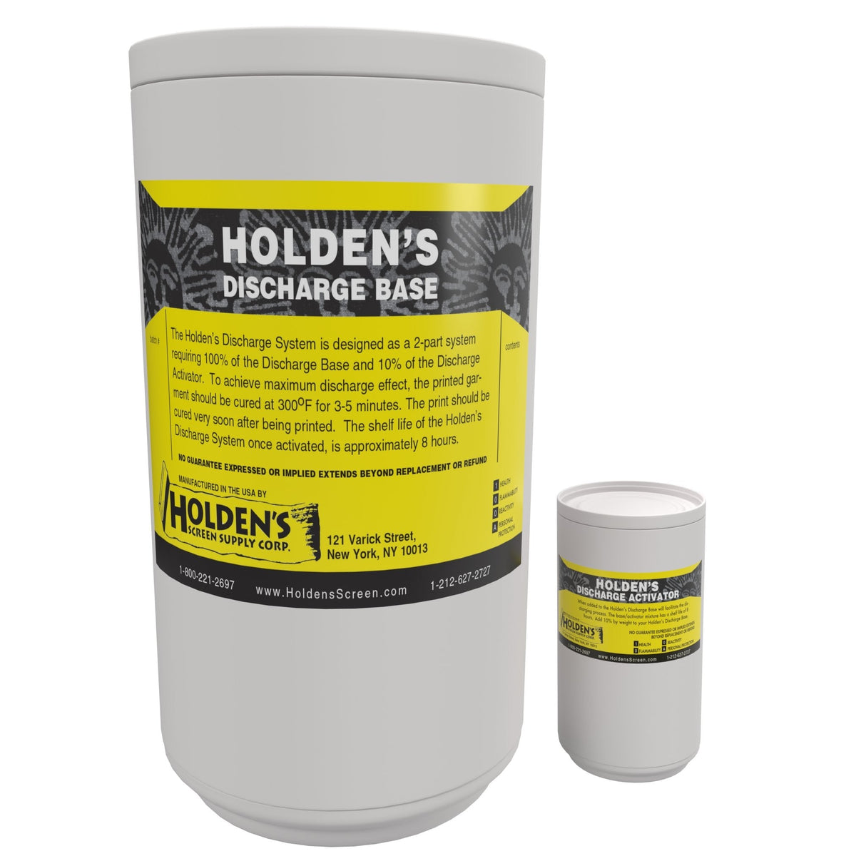 Holden'S Eco-Friendly Water-Based Discharge Screen Printing Inks - Water-Based Discharge Screen Printing Ink, Vibrant Colors for Dark Fabrics, Two-Part System, Heat Set 300°F (Quart)