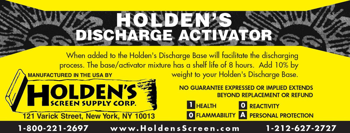 Holden'S Eco-Friendly Water-Based Discharge Screen Printing Inks - Water-Based Discharge Screen Printing Ink, Vibrant Colors for Dark Fabrics, Two-Part System, Heat Set 300°F (Quart)
