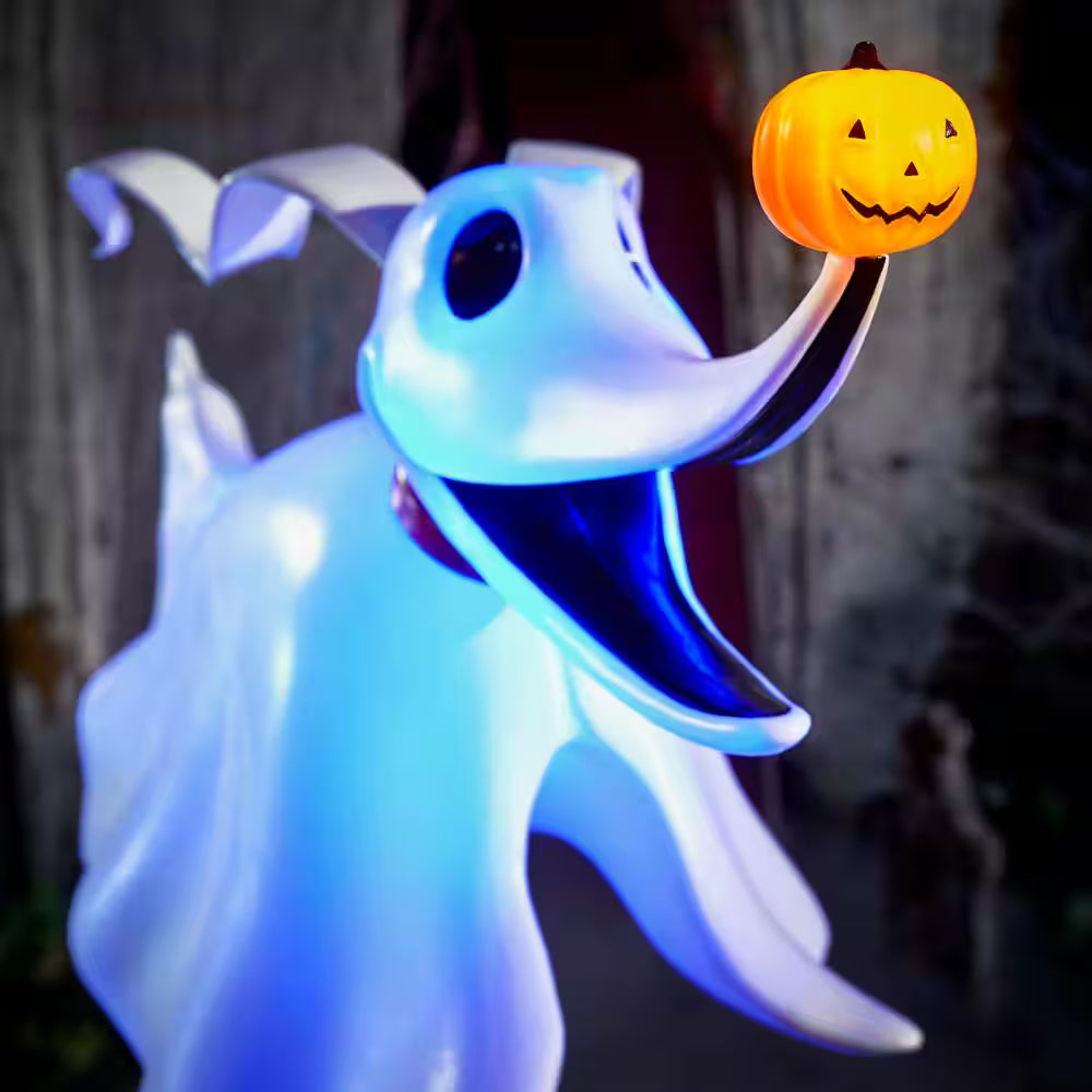 LED Zero Halloween Decoration with Light Up Pumpkin Nose 4.5 Feet