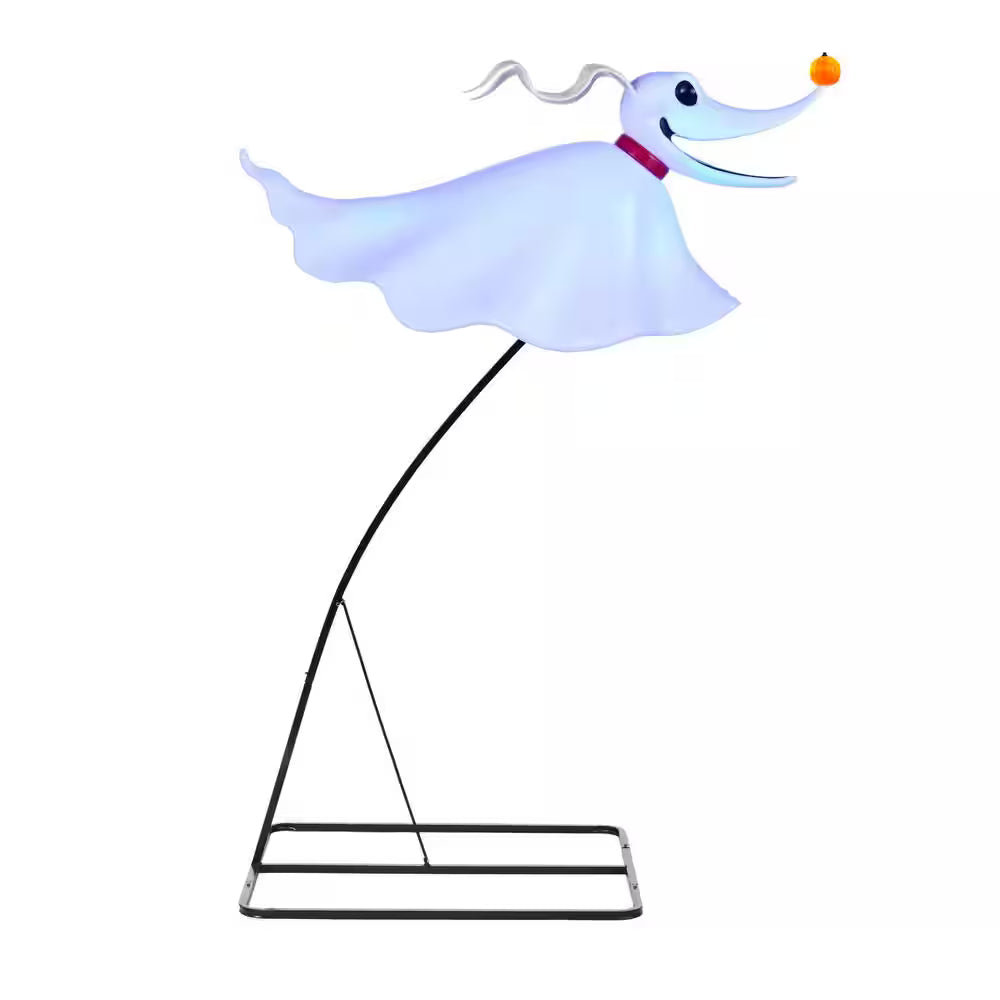 LED Zero Halloween Decoration with Light Up Pumpkin Nose 4.5 Feet