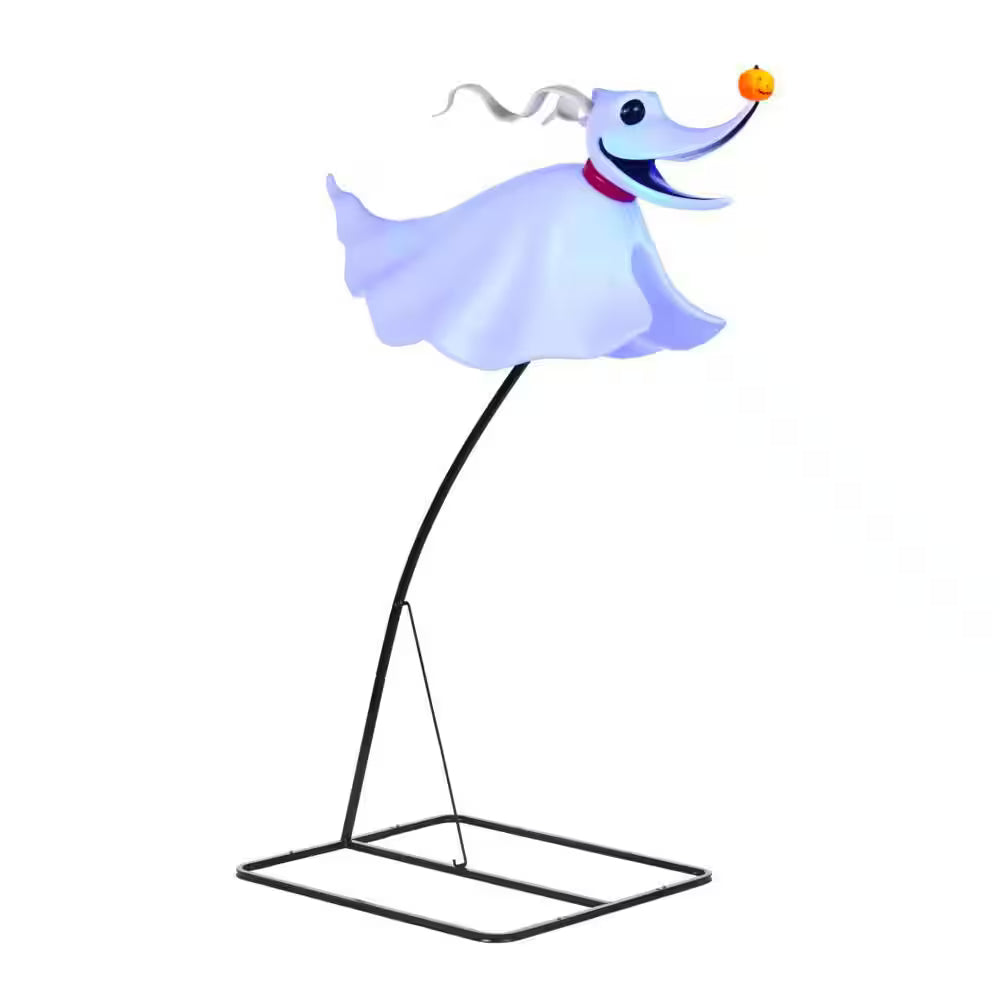 LED Zero Halloween Decoration with Light Up Pumpkin Nose 4.5 Feet