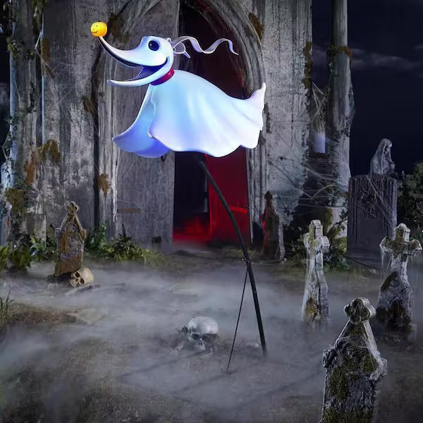 LED Zero Halloween Decoration with Light Up Pumpkin Nose 4.5 Feet