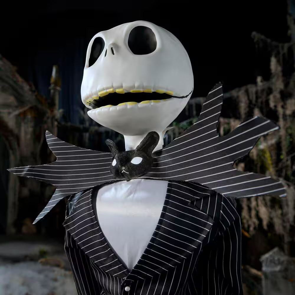 Deluxe Life Size Animated Jack Skellington Halloween Decoration 6.5 Feet