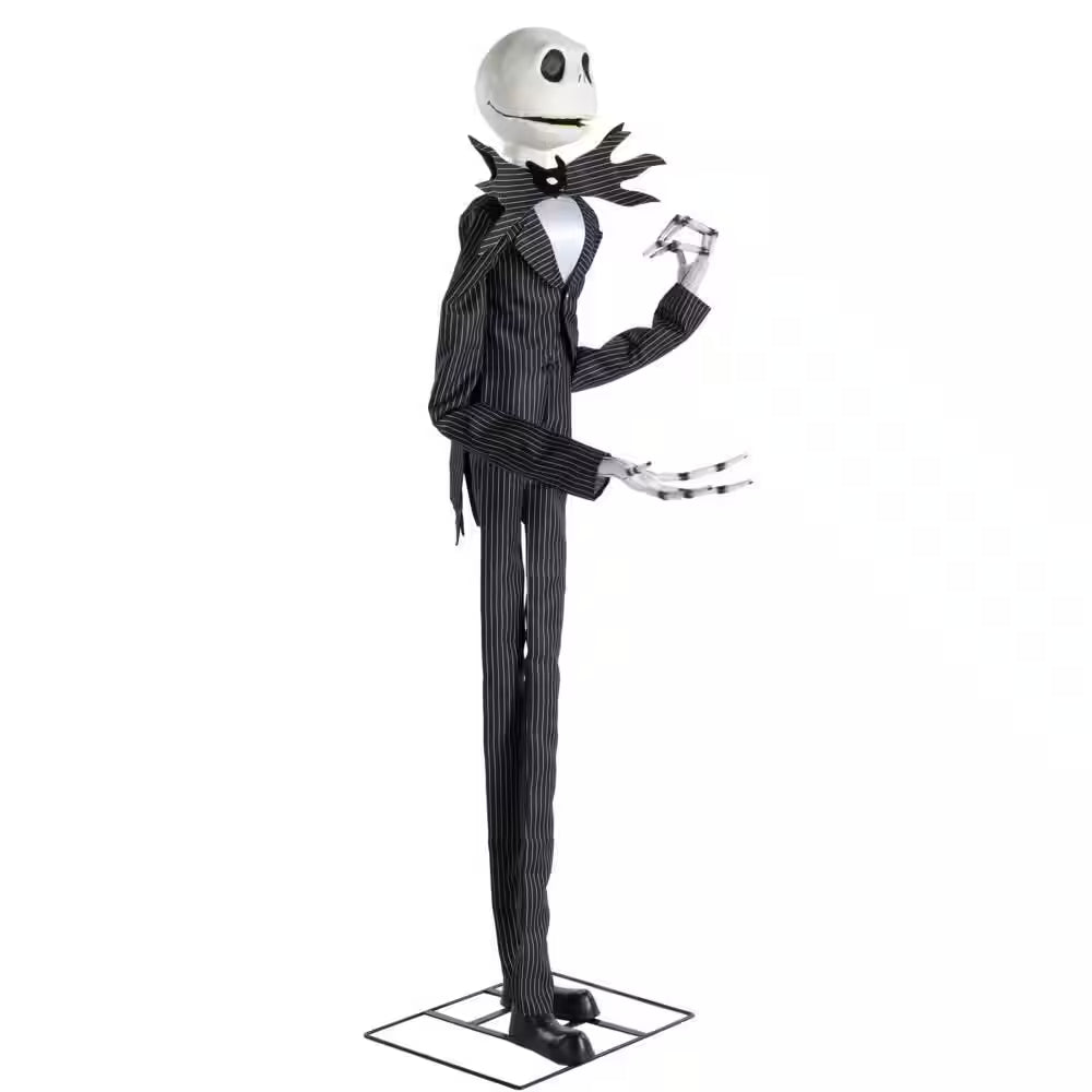 Deluxe Life Size Animated Jack Skellington Halloween Decoration 6.5 Feet