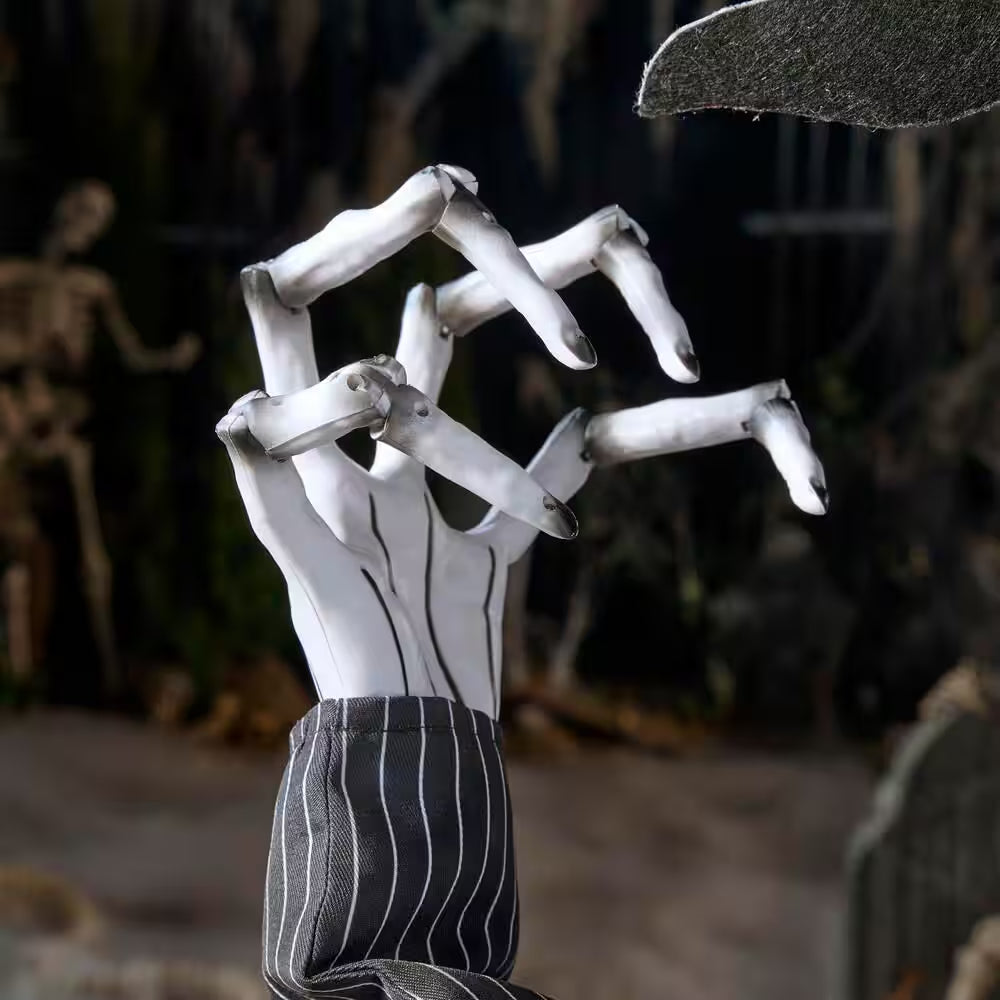 Deluxe Life Size Animated Jack Skellington Halloween Decoration 6.5 Feet