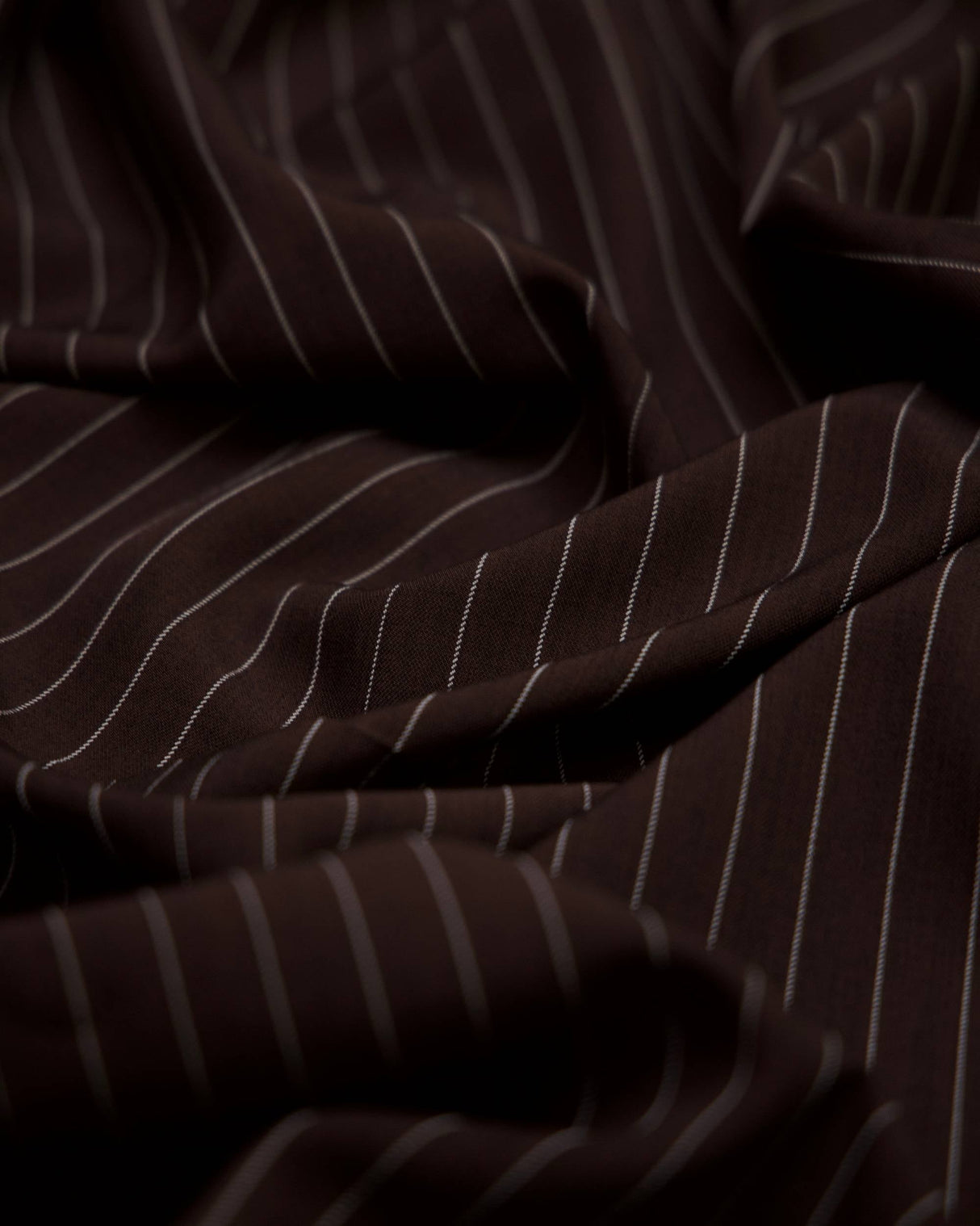 Brown Pinstripe Suiting