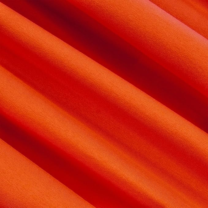 Cotton Spandex Jersey Knit Fabric DK Orange 4-Way Stretch