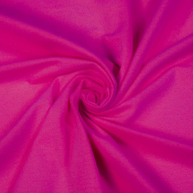 Cotton Spandex Jersey Knit Fabric 4-Way Stretch DK Fuchsia