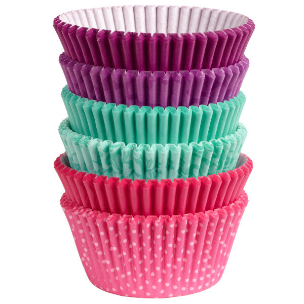 Wilton Purple, Teal and Pink Standard Cupcake Liners, 150-Count