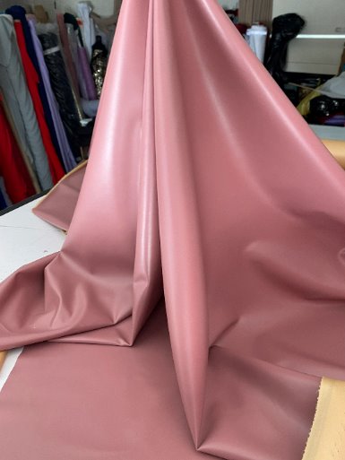 Stretch Faux Leather Mauve