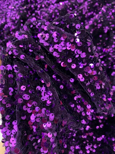 Purple Sequin on Velvet