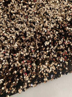 Gold Champagne Sequin on Velvet