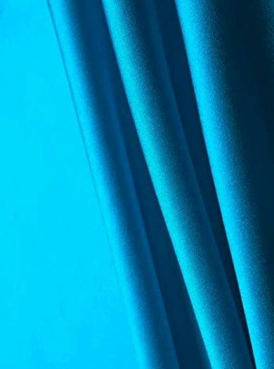 Turquoise Stretch Silk Satin