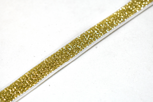 Metallic Elastic Trim 3/8" Gold Silver