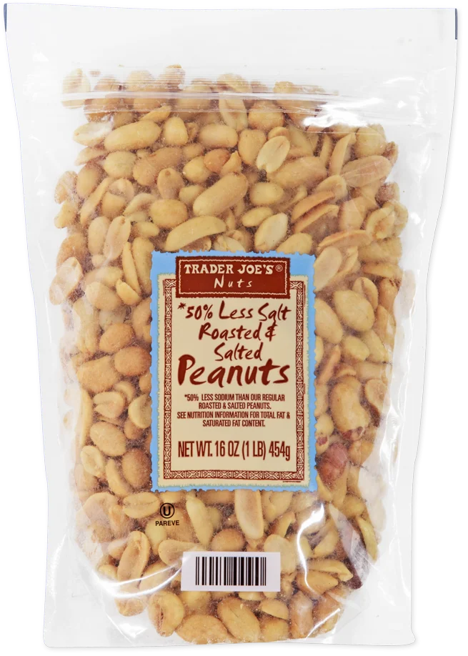 50% Less Salt Roasted & Salted Peanuts / 1 lb