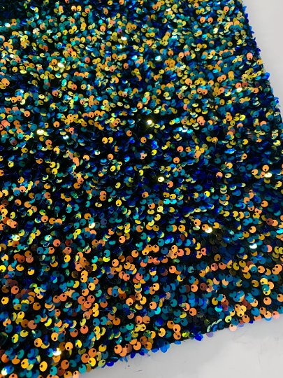 Stretch Sequin on Velvet Multicolor