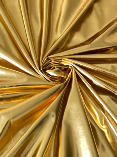 Glossy Gold Stretch Faux Leather