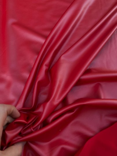 Red 4 Way Stretch Faux Leather