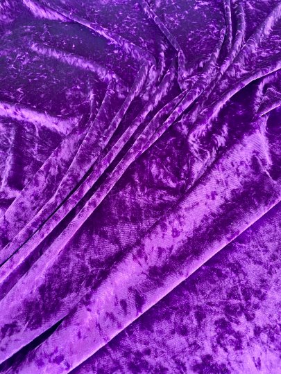 Stretch Crushed Velvet Purple
