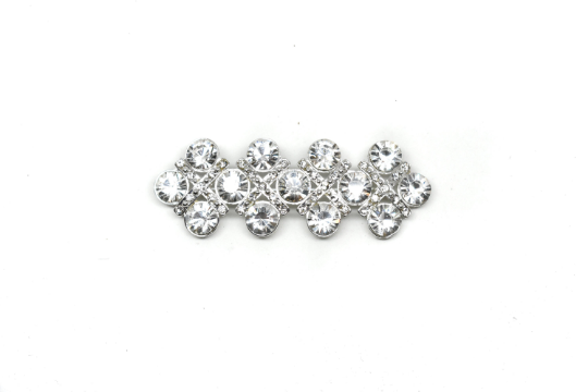 Crystal Rhinestone Brooch Pin 3in x 1in
