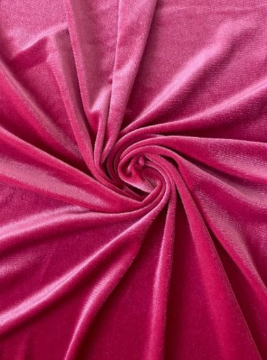 Stretch Velvet Hot Pink