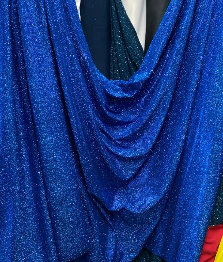 Royal Blue Stretch Lurex Jersey Knit