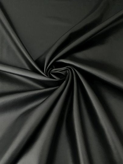 Black Stretch Faux Leather