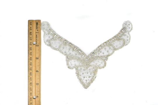 Rhinestone Iron-On Applique V-Shape 7.25 x 5.50