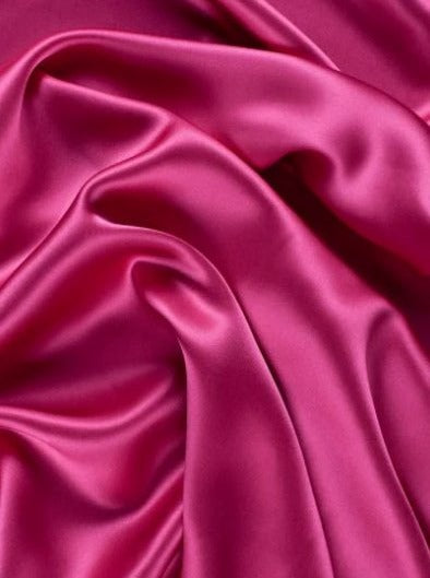 Stretch Silk Satin Fuchsia